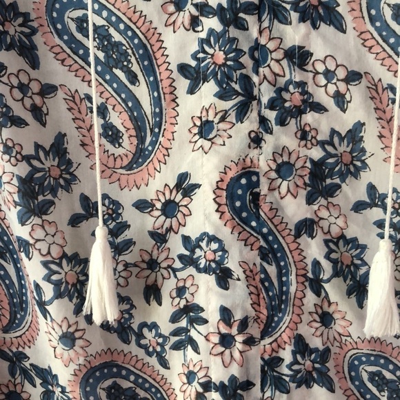 MADEWELL • Cotton and Silk Camelia Tassel Top in Flora Paisley - Picture 4 of 7